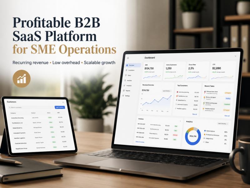 B2B SaaS Platform for Sale | SME Operations Tool
