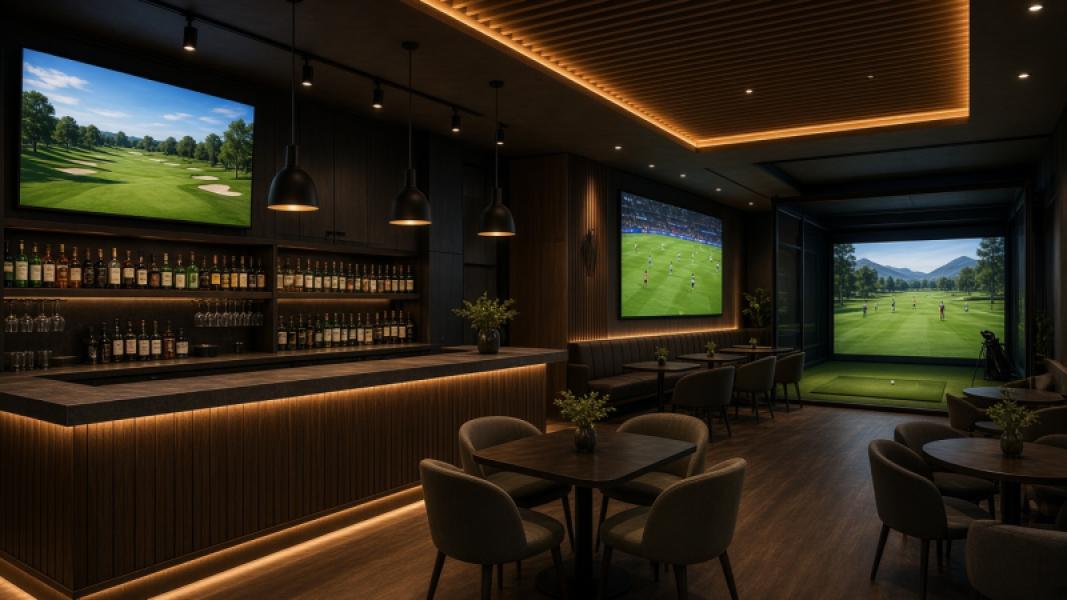 F&B Sale Sports Bar-Restaurant-Golf-Simulator